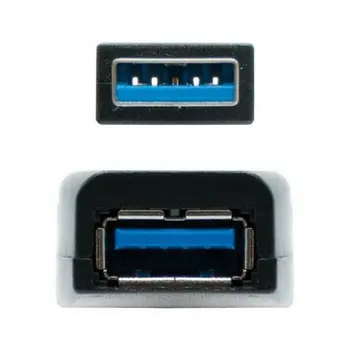 USB Extension Cable NANOCABLE 10.01.031 Black