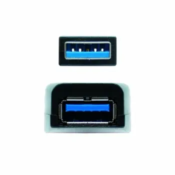USB Extension Cable NANOCABLE 10.01.0312 Black 10 m