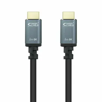 HDMI Cable NANOCABLE 10.15.8001 Black 1 m 8K Ultra HD