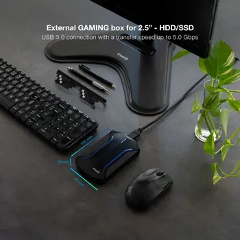 Housing for Hard Disk TooQ TQE-2599RGB Black 2,5"