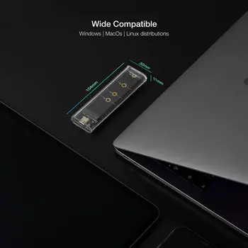 Hard drive case TooQ TQE-2200 Transparent USB USB-C