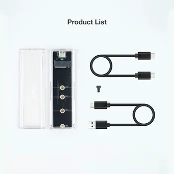 Hard drive case TooQ TQE-2200 Transparent USB USB-C