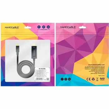 USB-C to HDMI Cable NANOCABLE 10.15.5105 5 m Black