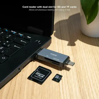 Card Reader TooQ TQR-3001G Black Grey