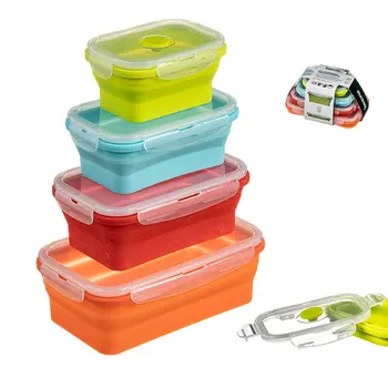 Set of lunch boxes Kozina Assorted colours Silicone Plastic 350 ml 800 ml 1,2 L 540 ml (4 Units)