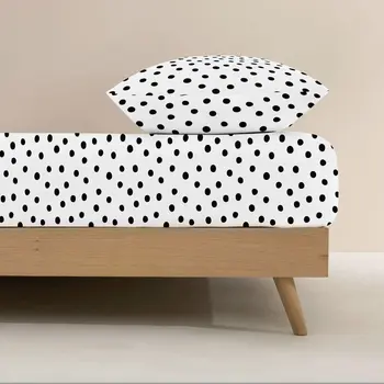 Fitted bottom sheet Kids&Cotton Kibo Black Single 105 x 200 cm