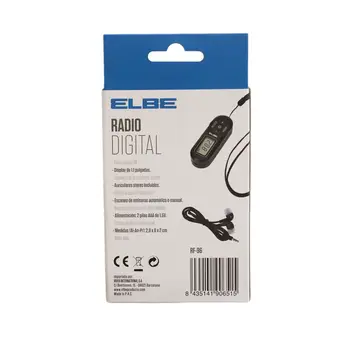 Portable Digital Radio ELBE RF96 Black FM