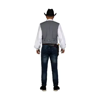 Costume for Adults My Other Me Grey Cowboy Vest