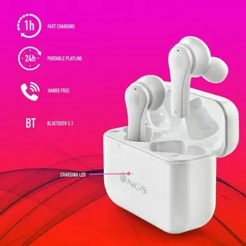 Bluetooth Headphones NGS ARTICABLOOMWHITE White Black