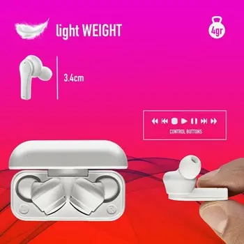 Bluetooth Headphones NGS ARTICABLOOMWHITE White Black