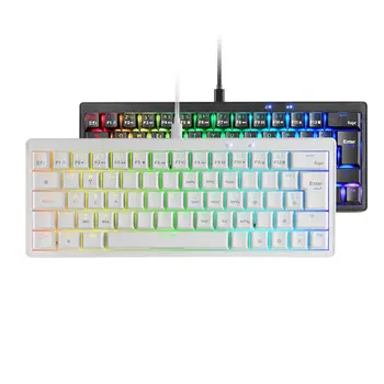 Gaming Keyboard Mars Gaming MKMINIPROWYES Qwerty US White
