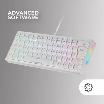Gaming Keyboard Mars Gaming MKMINIPROWYES Qwerty US White