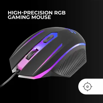 Keyboard and Mouse Mars Gaming MCP124PROES Black Multicolour