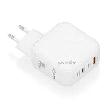 Wall Charger Aisens ASCH-100W4P028-W White 100 W (1 Unit)