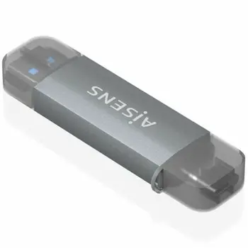 External Card Reader Aisens ASCR-2AC08-GR Grey Multicolour