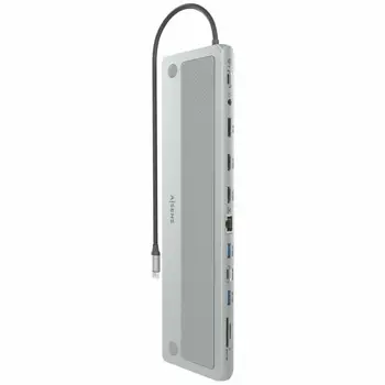 USB Hub Aisens ASUC-12P020-GR Grey 100 W 50 W