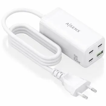 Cordless Charger Aisens ASCH-100W4P053-W White 100 W