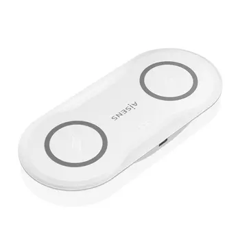 Cordless Charger Aisens ASCH-15W2WC059-W White