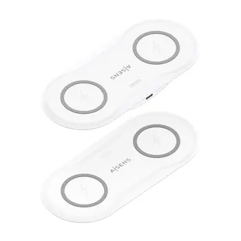 Cordless Charger Aisens ASCH-15W2WC059-W White