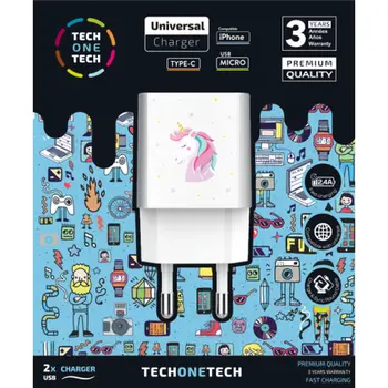 Wall Charger Tech One Tech TEC2501 White (1 Unit)