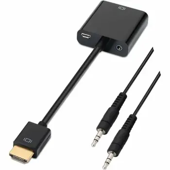 HDMI toS VGA with Audio Adapter Aisens A122-0126 Black 10 cm