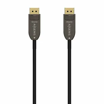 DisplayPort Cable Aisens A155-0608 Black 20 m