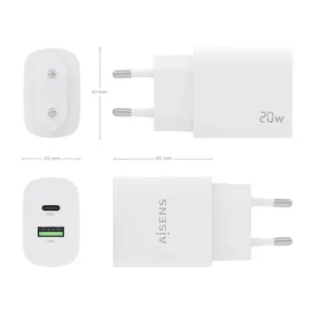 Wall Charger Aisens A110-0754 White 20 W (1 Unit)