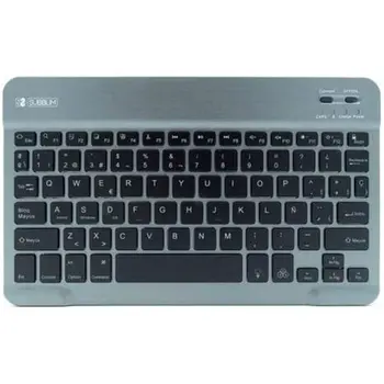 Bluetooth Keyboard with Support for Tablet Subblim SUB-KBT-SMBL31 Grey Spanish Qwerty QWERTY