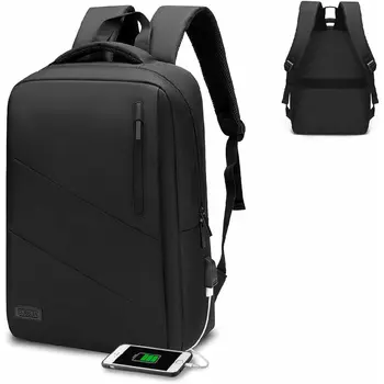 Rucksack with Power Bank and Tablet and Laptop Compartment Subblim Oxford  Black (1 Unit)