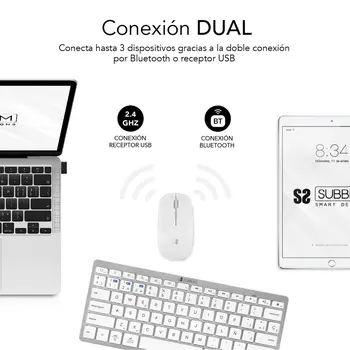 Keyboard and Mouse Subblim SUBKBC-OCO010 Silver
