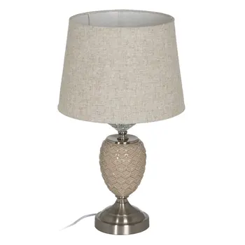 Desk lamp Beige Silver Metal Crystal 10 W 220 V 31,5 x 31,5 x 53 cm