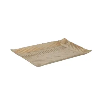 Tray Beige Golden 30 x 19 x 2 cm