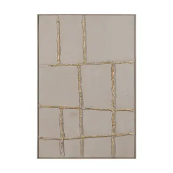 Painting Beige Golden 80 x 3,5 x 80 cm