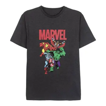 Men’s Short Sleeve T-Shirt Marvel Grey Dark grey Adults