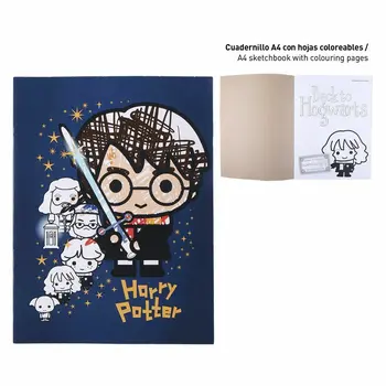 Stationery Set Harry Potter Blue Black Red 16 Pieces (6 Pieces)
