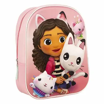 School Bag Gabby's Dollhouse Pink 25 x 31 x 10 cm