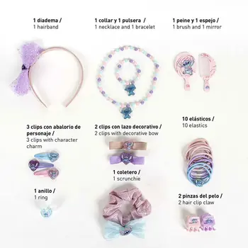Hair accessories Stitch Pink 24 Pieces