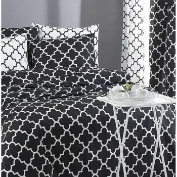 Duvet cover set Black Super king 3 Pieces