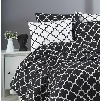 Duvet cover set Black Super king 3 Pieces