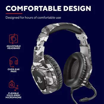 Wireless Headphones Trust 23531 GXT488 Grey