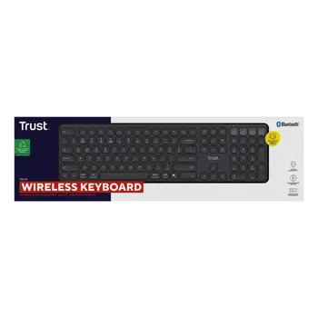 Wireless Keyboard Trust Vaiya Black QWERTY Qwerty US