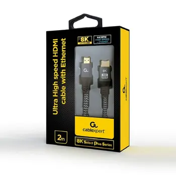 HDMI cable with Ethernet GEMBIRD Select Plus Series Black 2 m
