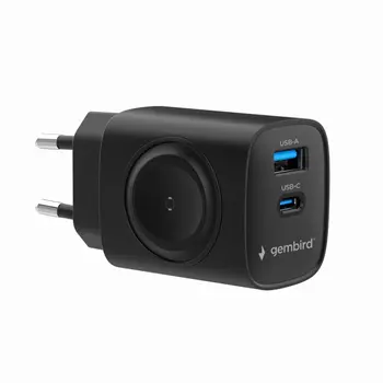Wall Charger GEMBIRD TA-UC-PDQCW20-01-BK