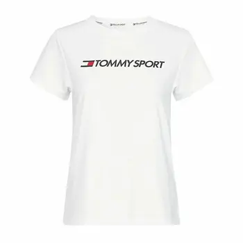Men’s Short Sleeve T-Shirt Tommy Hilfiger Logo Chest White