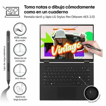 Laptop 2-in-1 LG 14T90S-G.AA75B 14" intel core ultra 7 16 GB RAM 512 GB SSD Spanish Qwerty