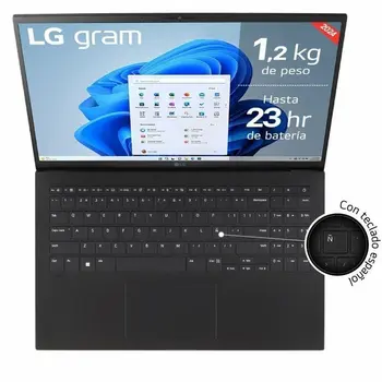Laptop LG 15Z90S-G.AA55B 15" 15,6" intel core ultra 5 16 GB RAM 512 GB SSD Spanish Qwerty