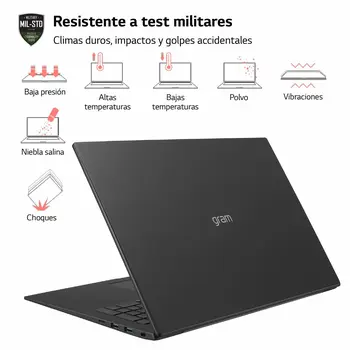 Laptop LG 17Z90R-E.AD75B 17" i7-1360P 32 GB RAM 512 GB SSD NVIDIA GeForce RTX 3050 Spanish Qwerty