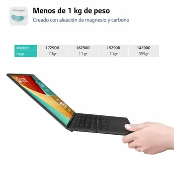 Laptop LG 17Z90R-E.AD75B 17" i7-1360P 32 GB RAM 512 GB SSD NVIDIA GeForce RTX 3050 Spanish Qwerty