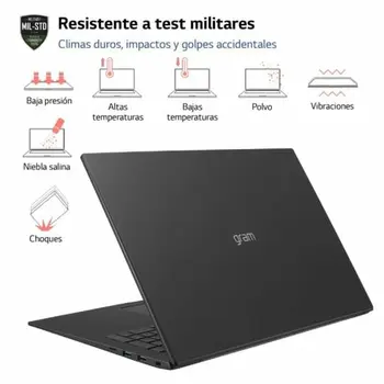 Laptop LG 17Z90R-E.AD75B 17" i7-1360P 32 GB RAM 512 GB SSD NVIDIA GeForce RTX 3050 Spanish Qwerty