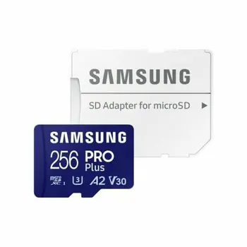 Micro SD Memory Card with Adaptor Samsung MicroSDHC PRO Plus 256GB